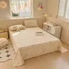 2026 Novo Upgrade Estampa de Desenho Algodão Amigo da Pele Confortável Tecido Grosso Lençol de Cama Tapete Tapete Refrescante Conjunto de Três Peças - Série