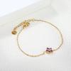 Pulseras de Circonita de Moda de Venta Caliente Transfronteriza Europea y Americana, Pulseras de Flores de Diamantes Elegantes y Coloridas, Fabricantes de Joyería de Acero Inoxidable