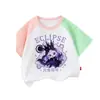 Linda Camiseta de Verano de Manga Corta para Niñas, Princesa Diosa de la Luna Eclipse Lunar, Nueva Moda de Algodón Puro Raglán Manga Media 7