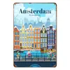 Latas de E-commerce da Amazon com Pinturas de Paisagens Urbanas Americanas, Céu Azul, Design de Viagem, Latas de E-commerce Transfronteiriço para Decoração de Casa