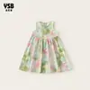 Vestido de verano fino Yingsibao para niñas, sin mangas, con temática de bosque, vestido infantil, nuevo modelo 2026