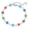 Pulseira Olho de Diabo Retro Nova Popular Feminina Olhos Coloridos Moda Personalidade Tendência Criativa Corrente de Pulso
