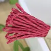 10m/laço corda de papel dupla camada monocromática cor palha de ráfia corda de papel palha linha trançada corda de papel palha dupla camada linha decorativa para chapéu de palha