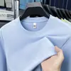 Camiseta Básica de Manga Longa com Gola Redonda em Cor Sólida Lyocell Tencel para Homens 2026 Outono Nova Moda Camiseta Diária Masculina