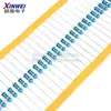 Resistor Metálico de Película Componente 1/6W 1/4W 1/2W 1W 2W 3W Anillo de Cinco Colores 1% 47K 100k Ohm 1M