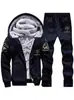 Talla Europea Transfronterizo Traje para Hombre Otoño Largo Corriendo Grifo Estampado Ropa Deportiva Traje para Hombre Engrosado con Terciopelo Casual