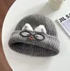 Chapéu de Tricô Fofo com Orelhas de Gato para Mulheres Outono e Inverno Novo Aconchegante Quente Proteção para Ouvidos Chapéu para o Frio Mostrando Rosto Pequeno Chapéu de Lã