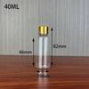 Frasco Plástico Pet Transparente 20 50 100ml Tampa Metálica Sub-Envase Óleo Essencial Frasco de Remédio para Peixes Frasco Selado
