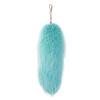Colgante de pelo de zorro de 30 cm para Halloween, cola de zorro azul plateada, accesorio de piel auténtica, colgante para bolso de mujer