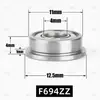 Rolamento de flange de fábrica em estoque de Ningbo F694ZZ DDRF-1140ZZ 4*11*12,5*4*1mm