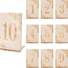 Números de Mesa de Madera Grabados con Láser para Boda con Base 1-10 Números de Mesa para Boda Rústica Señales de Decoración para Fiestas de Madera
