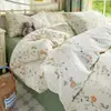 2026 Novo Modelo 13070 Algodão Puro Estampado Fofo e Fresco Conjunto de Quatro Peças
