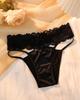 Jue Zi Encaje ~ Panties Japoneses Sexy de Satén para Mujer de Cintura Baja con Cruz Hueca Transpirables de Algodón Puro