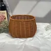 Caja de Regalo de Ratán Regalo de Acompañamiento Cesta de Flores de Mano Decoración de Ramo de Flores Cilindro Cuadrado para Niña de las Flores Tubo Cuadrado Caja de Regalo Antigua para Cumpleaños Boda
