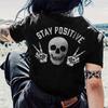 2023 comercio exterior nueva camiseta con letra verano manga corta para hombre y mujer camiseta de manga corta WISH entrega de una pieza