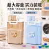 Contenedor sellado multifuncional para almacenamiento de lavandería, transparente con taza medidora, gran capacidad, a prueba de humedad y a prueba de insectos, caja dispensadora de detergente en polvo y jabón en polvo
