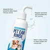 Limpiador de Oídos para Mascotas Gato Perro Universal Solución Suave para Lavado de Oídos Limpieza Diaria del Conducto Auditivo Suaviza la Acumulación de Cerumen