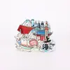 Ímãs de Geladeira de Cidade em Acrílico, Ímãs de Geladeira Estilo Chinês Original, Ímãs Decorativos de Presente, Artesanato Cultural e Criativo, Lembranças de Viagem