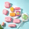 Slogan Série Laboratório Molde de Pirulito Olhos 3D Simulados Rosto Sorridente de Gato Molde Cortado à Pressão Molde Artesanal para Fondant