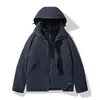 Chaqueta impermeable forrada de polar, ropa de trabajo de comercio exterior, abrigo cortavientos, chaqueta tres en uno para hombre, impresión de logo personalizada