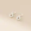 Pingente de anel espiral desgastado de prata de lei 925 prata tailandesa 7mm Acessório para pulseira DIY material de corda trançada artesanal S1018
