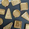 Suporte para Bolo Quadrado Redondo Dourado Mousse Tapete para Mousse Tapete para Cortar Bolo Suporte para Sobremesa