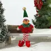 Nuevos Adornos de Muñeco Elfo de Navidad Colgante de Muñeco para Árbol de Navidad Relleno Niños y Niñas Decoraciones para Ventanas y Hoteles