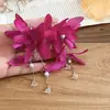 Vacaciones en Chiang Mai~Aretes Flor de Aguja de Plata Dulces y de Hada Estilo Vacacional de Moda con Diseño Único para Mujer