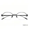 Yitong "20910" Monturas de Gafas de Medio Aro de Titanio Puro para Mujer, Estilo Retro Old Money Medio Aro Gafas Danyang al por Mayor