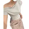 Falda Larga de Malla Floral Estilo Francés de Verano, Cintura Alta Adelgazante Cola de Pez, Ropa para Mujeres Petites, Venta al por Mayor y Dropshipping desde el Fabricante