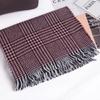 Comercio Exterior Estilo Coreano Otoño e Invierno Nuevo Bufanda Degradada de Pata de Gallo para Mujer, Imitación Cachemira Engrosada Calentador de Cuello Chal Fabricante Mayorista