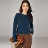 Suéter de Lana de Talla Grande para Otoño e Invierno 2023 para Mujer, Jersey de Cuello Redondo, Suéter Holgado de Cachemira Tejida, Camisa Básica