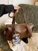 2026 Nova Bolsa Boston Estilo Coreano Retrô para Mulheres Couro Macio de Alta Qualidade Bolsa de Ombro Único Moda Versátil Bolsa Transversal