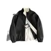 Colección Otoño 2026: Chaqueta de Bloques de Color de Moda para Hombres y Mujeres, Abrigo Estilo Retro Americano, Chaqueta de Vuelo con Cuello Alto para Tallas Grandes de Hombre