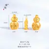 Puzuo Color Fuerte que Conserva Arena Dorada Accesorios DIY Cortado Cepillado Incrustado de Diamantes Colgante de Calabaza Protegido por Dios de la Riqueza Buda Collar Fulu