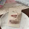 Nuevo Pasador de Pelo con Lazos de Cuadros de Tela Estilo Coreano Botón de Encaje Pasador Dulce Versátil para Niños Clip Lateral Accesorio para el Cabello