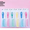 Peine de Moda Peine de Dos Tonos Peine con Cabeza Alisadora Peine de Bloqueo de Color Peine de Dientes Medios Dientes Finos Peine para Cabello Largo de Mujer Peine de Maquillaje