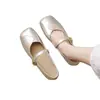 Zapatos de mujer estilo francés, nueva colección otoño 2026, adecuados para combinar con faldas, cuero suave, suela blanda, zapatos pequeños de cuero, zapatos planos Mary Jane para mujer