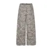 Calça Esportiva Magic Bear Estilo Retrô Americano com Estampa de Leopardo, Calça de Moletom Reta Solta Emagrecedora, Calça Casual Solta de Perna Larga