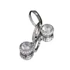 Nuevo pendiente redondo de moda para mujer, lujo ligero, diseño de nicho, pendientes de diamantes completos, joyería para orejas elegante para street style
