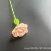 Flor Rosa Tricotada Pronta, Flor de Tricô, Flor Feita à Mão, Lã para DIY, Buquê de Crochê Caseiro, Tricô de Crochê Feito à Mão