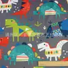 Versão grande de tecido de algodão twill de três cores com desenho de dinossauro tecido de algodão para cama atacado