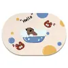 Alfombrilla absorbente de tierra de diatomeas dura de dibujos animados personalizada, alfombrilla de pie de secado rápido para baño, alfombrilla de pie antideslizante para entrada de baño y inodoro