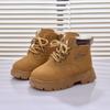 Botas Martin Versátiles y Cómodas para Niños con Suelas Suaves, Botines para Niños y Niñas, Zapatos de Algodón Calientes Engrosados de Invierno, Botas de Cuero para Niños