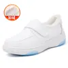 Novos sapatos de enfermagem outono e inverno para mulheres, com forro de fleece, design espessado, estilo versátil, solas grossas simples e confortáveis, respiráveis e antiderrapantes, exclusivamente para vendas transfronteiriças