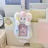Libro Rojo Mismo Estilo Perrito Batido Peluche Porta Tarjetas para Tarjeta de Comida y Tarjeta de Autobús 3 Pulgadas Pequeño Almacenamiento de Tarjetas Estuche Protector Bolso Colgante