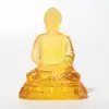 Buda Shakyamuni Vidro Três Tesouros Conjunto de Budas Templo Salão Budista Adoração Estátua de Buda de Vidro Estátua de Buda Escondida Ornamentos