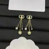 Novos Brincos de Franja de CD com Nariz de Porco Cravejados de Diamante de Alta Qualidade Finamente Trabalhados de Di Best-Seller Transfronteiriço Atacado