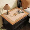 Alfombrilla protectora para mesita de noche estilo americano, sensación de lujo ligero y alta gama, alfombrilla de cubierta de cuero impermeable y a prueba de aceite, alfombrilla de cubierta a prueba de polvo para refrigerador y lavadora