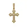 Collar con colgante de diamantes en forma de cruz de estilo hip hop, joyería transfronteriza europea y americana, estilo retro, combina con todo, collar rojo en línea al por mayor